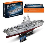 MISINI M7024 Wasp Class Amphibious Attack Ship Clamping Building Blocks Technology Military Series Large Warship 5220 Pieces Aircraft Carrier Collector Toy MOC Battleship for Adults