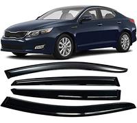 MISIOEK Rain Guards Suitable for 2011-2015 Kia Optima, Vent Window Visor, Window Deflectors, Rain Guard, 4 pcs