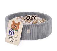 MISIOO Baby Ball Pit, 90 x 30 cm with 300 Balls, Premium Material, Removable Cover, Manual Washable at 30 Degrees, Perfect for Children 1-3 Years, Ball Pit Balls Fun