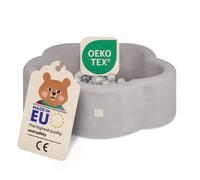 MISIOO Baby Bath 95 x 30 cm - With 200 Balls - Soft and Safe Toy - High Quality Boucle