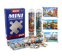 MISITU Mini Tube Puzzles Set 150-Pieces Jigsaw Puzzles Pack of 3 - Venice