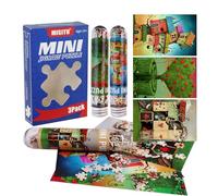 MISITU Pack of 3 Mini Puzzles 150 Pieces for Adults Small Poker House Puzzles