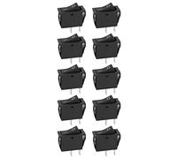 Miskall 10PCs 2-Pin Switch Rocker On/Off 2-Position KCD3 Household Accessories Silver Terminal Toggle Switch