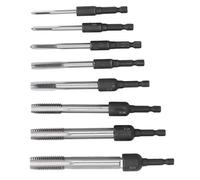 Miskall 16Pcs Tap Socket Set, Machine Tap Socket, Machine Lengthened Tapping Chuck 1/4in Hex Shank Steel Hand Tools