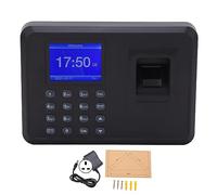 Miskall 2.4inch Fingerprint Attendance Machine, Fast Identification Time Recorder with Password, for Office Use, DC 5V/1A