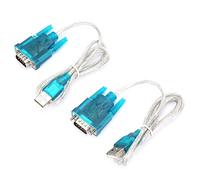 Miskall 2Pcs Serial Port HL-340 USB to RS232 Serial Port Adapter 9 Pin Serial Cable