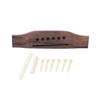 Miskall Acoustic Guitar Bridge Pins Set, Acoustic Guitar Bridge Replacement Set + 6 End Pins Saddle Nut Rosewood Parts Accessories