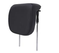 Miskall Car Headrest Memory Foam, Comfortable Neck Support Pillow Ergonomic Replacement Headrest Universal for Car Seat Drivers Long Distance Travel Black PU Leather 150mm Rod Spacing