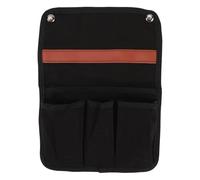 Miskall Chair Side Bag, Outdoor Folding Camping Chair Caddy Seat Organizer,Black Multifunctional Canvas Breathable Camping Chair Armrest Bag, for Armchair Outdoor Chair