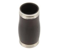 Miskall Clarinet Barrel, Metal Ring Black Ebony Wood Clarinet Barrel Metal Ring Ebony Black Silver Clarinets Part Accessories Pitch Pipe
