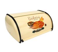 Miskall Farmhouse Bread Box for Kitchen Countertop, Bread Storage Container with Fitted Lid, Metal Bread Bin for Small Kitchen, Modern Bread Boxes for Kitchen Counter
