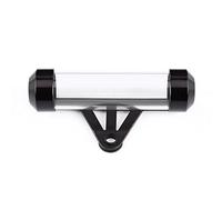 Miskall Motorcycle Tax Disc Tube, Motorcycle Registration Tube Universal Motorcycle Motorbike Secure Tax Disc Tube Cylindrical Holder Frame Waterproof Silver(black)
