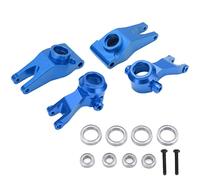 Miskall RC Steering Block Rear Axle Block Set, Aluminum Alloy Lightweight Durable Upgrade Kit with Bearings and Screws for Senton Typhon Granite BIG ROCK 1/10 RC Cars (Blue)