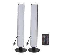 Miskall RGB Light Bar, Music Sync RGB IC LED Lights Bars, USB Powered Ambient Lighting, Remote Control Color Changing Gaming TV Backlight, 24 Key Remote Control for PC Room Monitor Desk