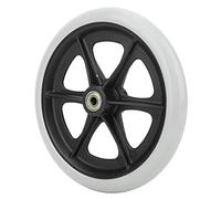 Miskall Rubber Wheel, 8 Inch 608ZZ 200mm Gray Rubber Scroll Wheel Replacement for Wheelchairs Rollators Walkers Wheelchair Scooter Cart