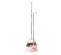 Miskall Soft Broom Dustpan Set Household Combo, Cute Sweeping Brush, Non Stick, Efficient, Durable Material, Long Handled for Home or Office