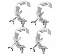 Miskall Stage Light Clamp Heavy Duty Prevent Slip Cast Aluminum Stage Lamp Hook Kit for DJ Spotlight Moving Head Light Hook 4pcs