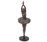 Miskall Standing Ballerina Sculpture, Vintage Home Decor Unique Artwork Delicate Sculptural Techniques Artistic Ballerina Sculpture Figure Ornament for Desktop Bookshelf
