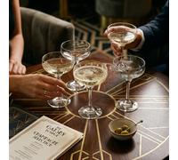 LAV Glassware Lav 6X Misket Glass Champagne Saucers - 235Ml Vintage Glass Espresso Martini Prosecco Wine Gin Coupe Glasses Gift Set