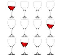 LAV 12x 365ml Misket Red Wine Glasses - Large Dishwasher Safe Glass Wedding Christmas Birthday Party Drinking Glassware Goblet Gift Set
