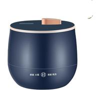 MISKYN Electric Rice Cooker 1.6L, Mini Rice Cooker for 1-2 People, with Non-Stick Ceramic Coating And Stainless Steel Lid, Hot Pot for Apartment/Small Kitchen,Blue