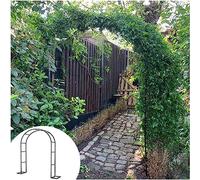 MISKYN Heavy Duty Metal Garden Arch Trellis 1.2M 1.4M 1.8M 2.4M 3M 3.5M Wide Weather-Resistant Rose Arches Wedding Archway Frame, Garden Entrances Decoration Arch Stand,Black,W1.2M*H2.2M