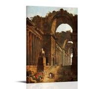 MiSkyn Hubert Robert Painter Works《The Fountains》Poster Home Decor Wall Art Hanging Picture Print Bedroom Decorative Paintings Room Aesthetic 20x30inch(50x75cm)