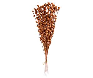 MISNODE 100 Pcs Artificial Holly Berries, 40cm Fake Christmas Stems, Burgundy Berry Picks Holly Berries Branches, Artificial Glitter Berry Stem Ornaments, Orange