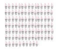 MISNODE 100Pcs Ice Cream Shape Paper Clips 2 Colors Portable Paperclips Electroplating Process Paper Clips Office Clips for Office School Home File Classification