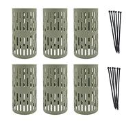 MISNODE 12Pcs Plant Trunk Protector, Adjustable Plastic Tree Guard Cover, Nursery Mesh Tree Bark Sapling Protection Cover, Wrap Fence Cage Prevent Damage