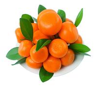 MISNODE 18 Pcs Artificial Mini Orange,Fake Orange Decor,A Bunch Of 3 And 6 Fruits Each,Lifelike Mini Fake Oranges With Green Leaves, Realistic Fruit Orange