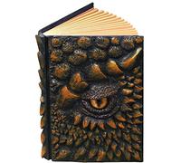 MISNODE 3D Dragon Hardcover Sculpture Diary, Handmade Magic Resin Hand Account Book, Diary Notepad Sketchbook, Dragon Gifts for Women & Men A5, Yellow