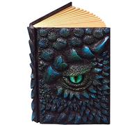 MISNODE 3D Dragon Hardcover Sculpture Diary, Handmade Magic Resin Hand Account Book, Diary Notepad Sketchbook, Dragon Gifts for Women & Men A5, Blue