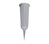 MISNODE 4 Pack Cemetery Memorial Stake Cone Vase With Spikes, 25cm Plastic Cemetery Vase Grave Flower Holder Plastic Vase For Cemetery Flowers