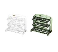 MISNODE Egg Container for Refrigerator, 2 Pcs Egg Storage Holder for Fridge, 3 Layer Egg Storage Box, Chicken Egg Storage Organizer Bin Egg Tray