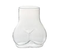 MISNODE Funny Butt Glasses, Body Shaped Glass Cup, 450ml Stemless Ass Glass for Coffee Tea Wine Juice, Body Shaped Cocktail Glass Shot Glasses for Office Home Party Bar(Transparent)