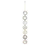 MISNODE Healing Crystals Hanging Ornament, Handmade 7 Chakra Dream Catcher, Gemstone Window Wall Dreamcatcher Hanging Ornaments with Rainbow Crystal Stone for Home Decor