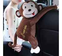 MISNODE Monkey Tissue Holder for Car, Monkey Butt Tissue Box, Plush Paper Tissue Dispenser Towel Storage Cover, Animal Hanging Paper Organizer, G