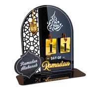 MISNODE Ramadan Advent Countdown Calendar, Advent Calendar for Ramadan Home Eid Mubarak Table Decor, Acrylic Ramadan Countdown Calendar 2024 Gifts for Family (C)