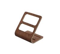 MISNODE Remote Caddy with 2-Slot Media Organizer, Rustic Wooden Remote Control Holder, TV Table Stand Frame, Home Upright Storage Rack Box, Dark Brown