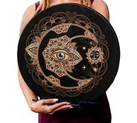 MISNODE Shaman Drum,10 Inch Tree Of Life Decoration Design Hand Drum With Drum Stick, Instrumental Shaman Alchemy Moon Drum, Sound Healer Shaman Drum