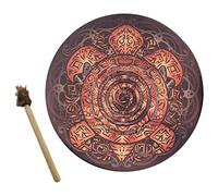 MISNODE Turtle Shaman Drum,10 Inch Turtle Pattern Handmade Shaman Drum With Drum Stick,Spiritual Instrument,Exquisite Look, Siberian Drum Spirit Music Symbol