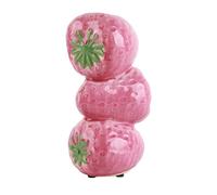 MISNODE Vintage Strawberry Vase, Cute Ceramic Decorative Vase Flower Vase Strawberry Flower Arrangement Strawberry Decor for Home Bedroom Office Kitchen Decor(Light Red)