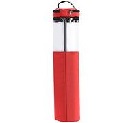 MISNODE Wrapping Paper Storage Bag - Gift Wrap Organizer with Handles and Zipper that Fits 40” Rolls with Section for Storing Ribbons, Bows, Red