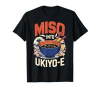 Miso Art Inspired by Ukiyo-e Waves and Nature Design T-Shirt
