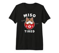 Miso Tired Funny Cat Japanese Premium T-Shirt