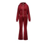 Miso Womens Velour Tracksuit Burgundy 16