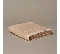 Misona 100% Organic Cotton Bath Sheet 100 x 150cm - Luxury Heavyweight 650GSM Ribbed Extra Large Bathroom Towels (Natural)