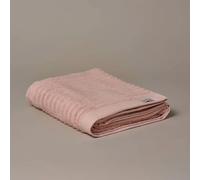 Misona 100% Organic Cotton Bath Sheet 100 x 150cm - Luxury Heavyweight 650GSM Ribbed Extra Large Bathroom Towels (Blush Pink)
