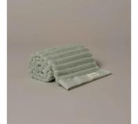 Misona 100% Organic Cotton Pack of 2 Hand Towels 50 x 90cm - Luxury Heavyweight 650GSM Ribbed Bathroom Towel Set (Sage Green)